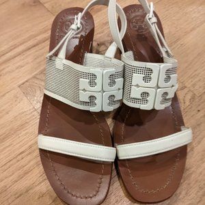 Tory Burch off white heeled sandals
